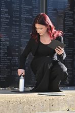 Lighting of the Memorial Candles by students from Leonard Stöckel High School