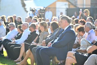 Guests during the Ceremony. Front Right: Rudolf Jindrak, Czech Ambassador to Slovakia