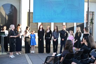 Winners of the Essay and Art Contest were called to the stage to accept their award and receive certificates