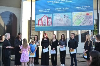 Winners of the Essay and Art Contest were called to the stage to accept their award and receive certificates