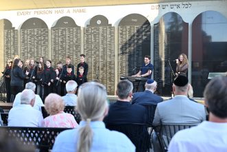 The ceremony concluded with a stirring combined performance of I Believe, a musical setting of the famous words discovered on the wall of a concentration camp
