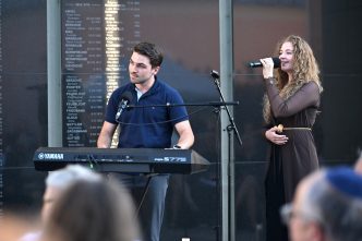 Bronislava Mlynaričová and Kristián Jančošek perform the moving Holocaust remembrance song Eli, Eli by Hannah Senesh