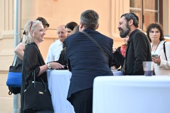 As the ceremony concluded, guests were invited to continue the evening with a reception outside the restored Beith Hamidrash